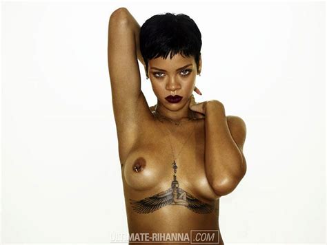 rihanna topless for ‘unapologetic album — perfect pierced tits scandal planet
