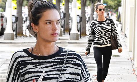 alessandra ambrosio dresses for sweater weather after returning from