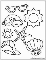 Pages Beach Sand Sun Coloring Color Seasons Nature Coloringpagesonly Kids sketch template