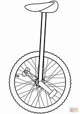 Coloring Unicycle Pages Printable Drawing sketch template