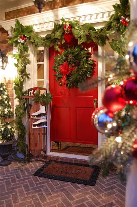 christmas porch  front door decorating ideas adorable homeadorable