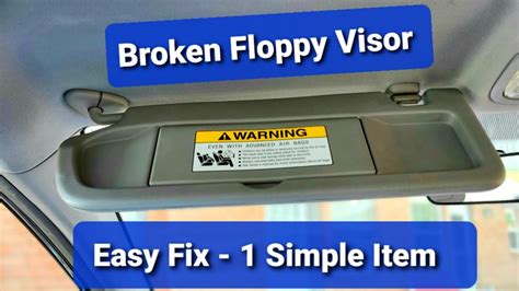 fix sun visor broken floppy binder clip youtube