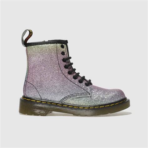 dr martens pink lilac  glitter boots junior shoefreak