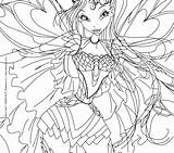Winx Club Coloring Pages Bloomix Winks Getdrawings Bloom Getcolorings Colouring sketch template