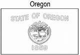 Oregon Flag State Coloring Geography sketch template
