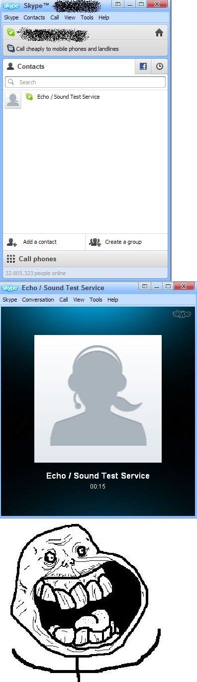 echo sound test service skype forever alone funny