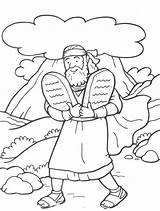 Moses Commandments Coloring Ten Pages Preschool Color Crafts Kids Bible Story Sheets Supplies Ccd Church Colouring He sketch template