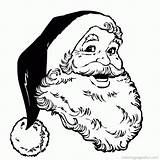 Santa Coloring Pages Christmas Printable Claus Clipart Face Library Print Popular Postage Stamp Coloringhome sketch template