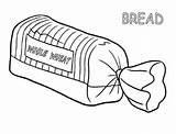 Bread Coloring Pages Loaf Drawing Package Baked Line Goods Loaves Printable Template Color Slice Getdrawings Bakery Getcolorings sketch template