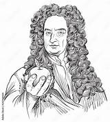 Newton Isaac Physiker Englischer Mathematiker Physicist Mathematician 1643 Astronomer 1727 Philosopher sketch template