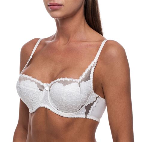 push up and balcony bra lace padded sexy ladies demi plunge sheer bras