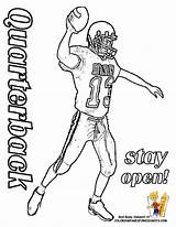 Quarterback Players Everfreecoloring Coloringhome sketch template