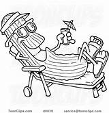 Cool Cucumber Cartoon Chair Lounge Line Drawing Ron Leishman Copyright Toonclips sketch template