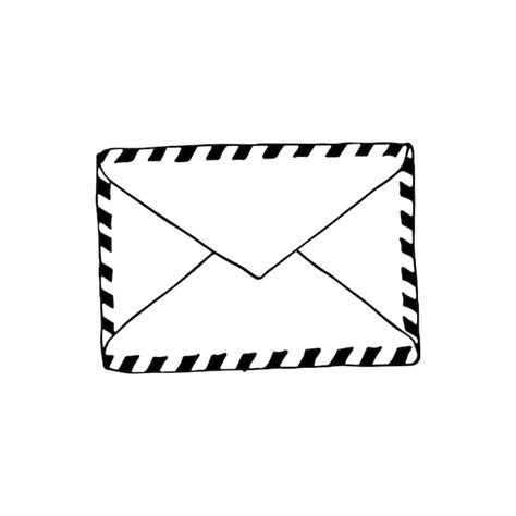 premium vector mail icon closed envelope email symbol sketch