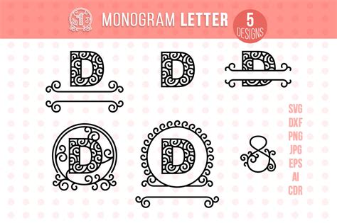monogram letter   craftartshop thehungryjpeg
