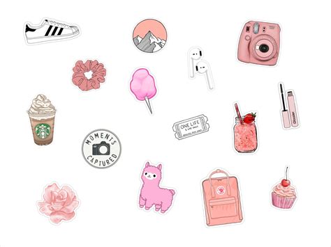 stickers aesthetic pink edition