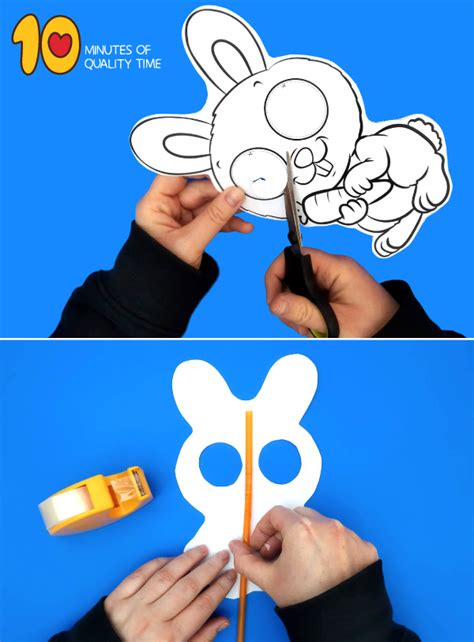 bunny printable mask  minutes  quality time