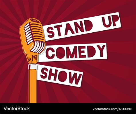stand  comedy microphone royalty  vector image