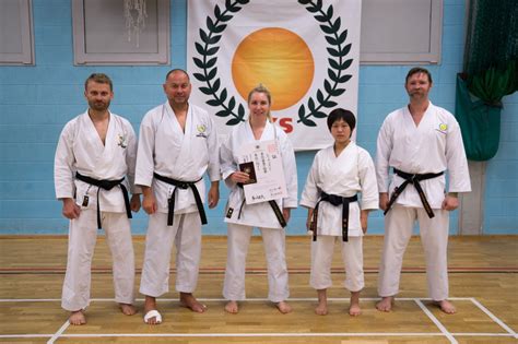 selby shotokan karate club sensei bex receives her sandan