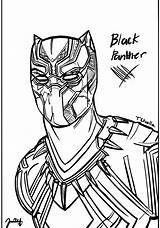 Blackpanther sketch template