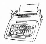 Coloring Typewriter Escribir Maquina Colorear Para Pages Designlooter sketch template