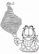 Spaghetti Coloring Pages Garfield Ausmalbilder Silhouettes Drawing sketch template