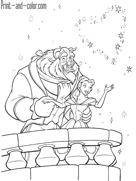beauty   beast coloring pages  printable printable word