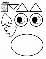 Cut Paste Owl Color Craft Kindergarten Subject Grade sketch template