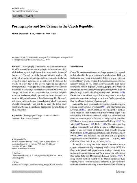 pdf pornography and sex crimes in the czech republic