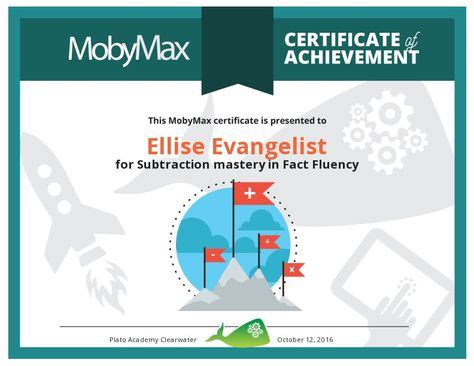 mobymax moby max certificate  achievement certificate