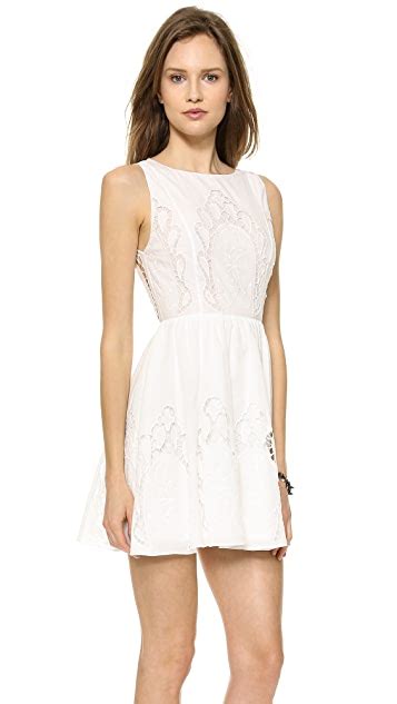 Alice Olivia Vinny Embroidered Party Dress Shopbop