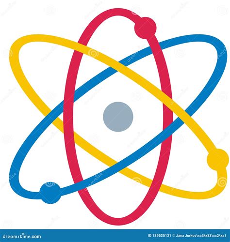 atom particle vector icon colored symbol stock vector illustration  molecule emblem