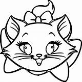 Cat Coloring Pages Face Head Printable Cute Getcolorings Color Print Top sketch template