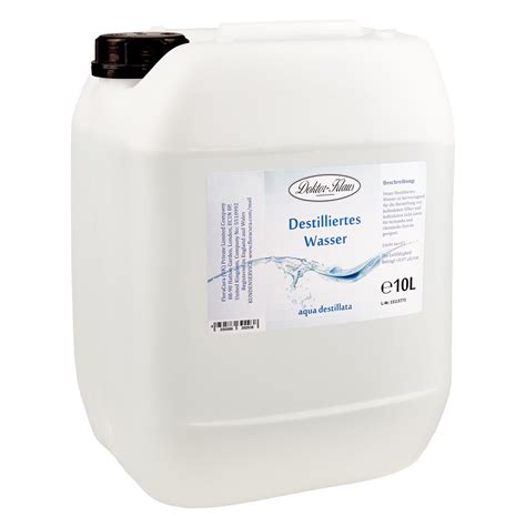 liter destilliertes wasser aqua destillata im premium kanister