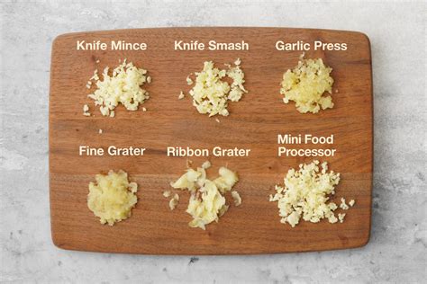 mince garlic   knife garlic press grater  food processor