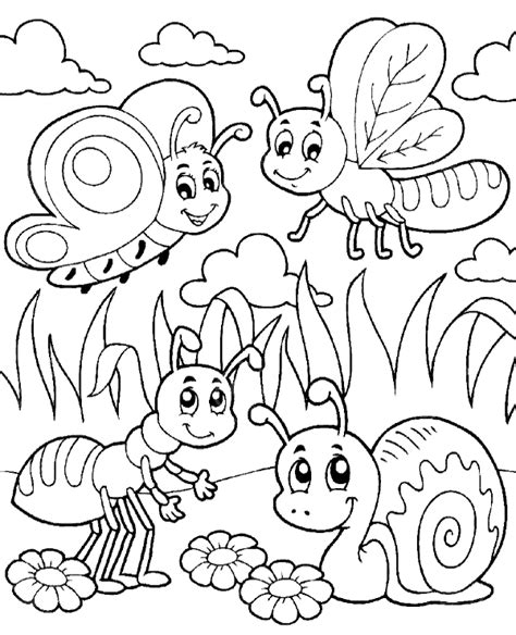 preschool insect coloring sheets coloring pages