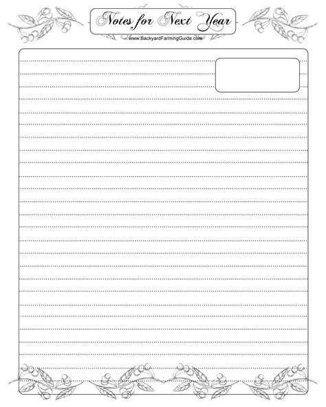 printable gardening journal pages