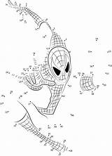 Dot Dots Connect Printable Printables Spiderman Kids Pages Coloring sketch template