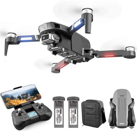 pro professional drone gps quadcopter   hd  axis gimbal dual camera