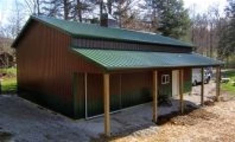 This 30x40x14 Brown And Green Residential Pole Barn Also