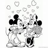 Xcolorings Minnie Kissing sketch template