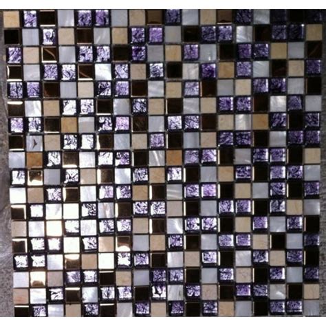 Purple Glass Stone Mosaic