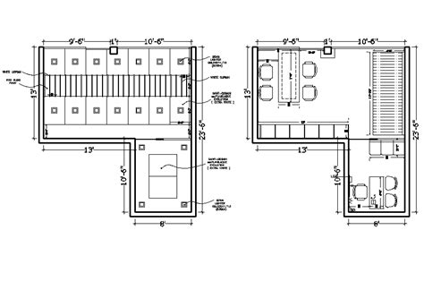 showroom plan layout dwg file cadbull