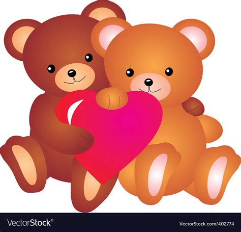 teddy bear  heart royalty  vector image