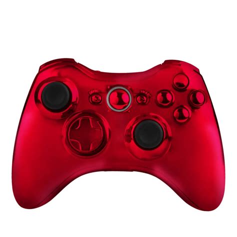 red full controller shell case housing  microsoft xbox  wireless controller  video game