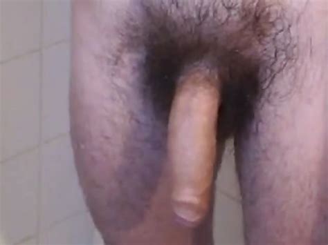 big guy enjoying handjob on his hairy cock after shower porndroids