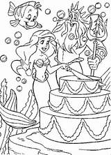 Sirene Coloring Arielle Kuchen Nouveau Torte Kostenlos Q2 sketch template