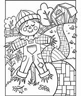 Coloring Scarecrow Pages Crayola sketch template