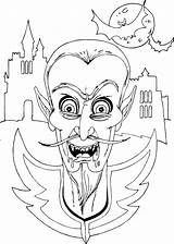 Coloring Halloween Dracula Z31 Printable Head Odd Dr sketch template