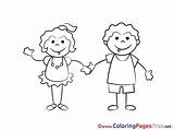 Coloring Friends Children Pages Sheet Title sketch template